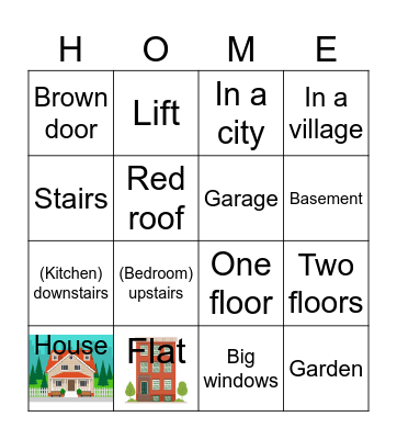 Home sweet home Bingo Card