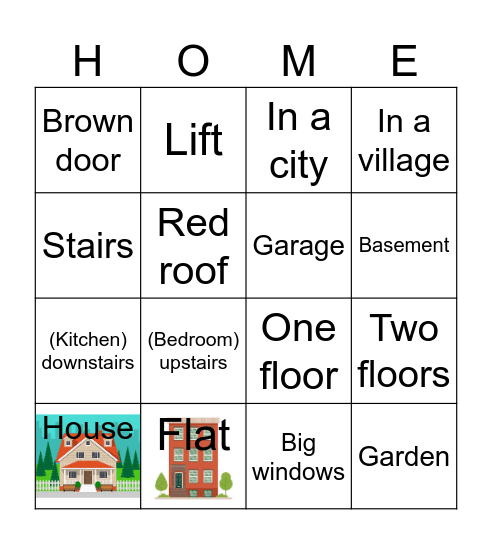 Home sweet home Bingo Card