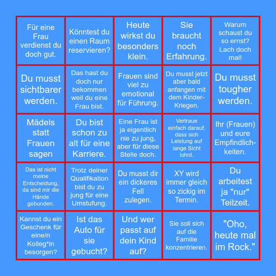 Bullshit-Bingo "BMW-Edition" Bingo Card