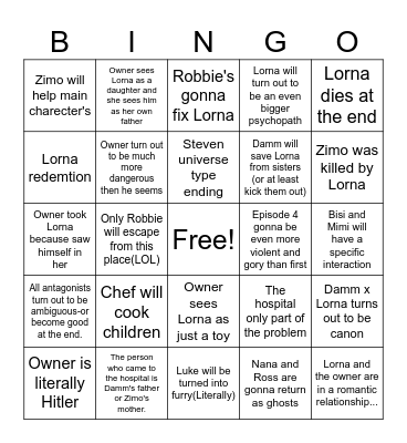 further plot twists in Terrible Mouse Bingo Card