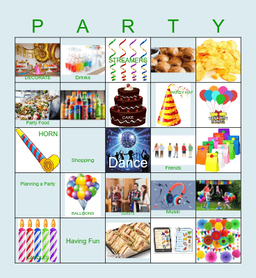 Party Bingo Card