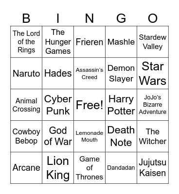 Bingo Card