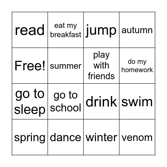 Bingo Card