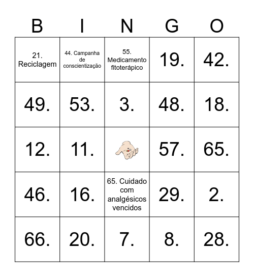 Bingo Educativo: Descarte de Medicamentos Bingo Card