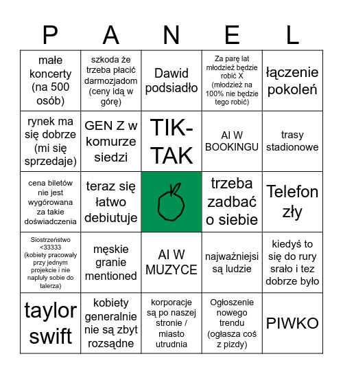 PLUM B PANEL NIGHTMARE ROTATION Bingo Card