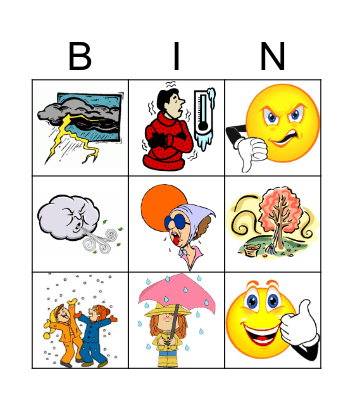 ¿Qué Tiempo Hace? Bingo Card