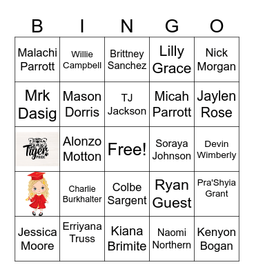 2025 Graduate Bingo Card