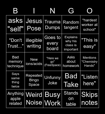 DV Bingo Card