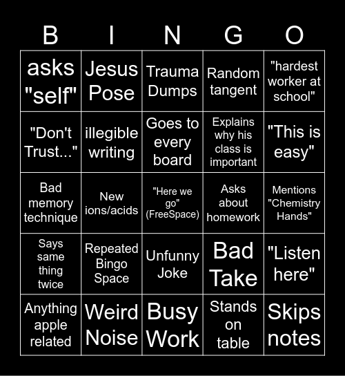 DV Bingo Card