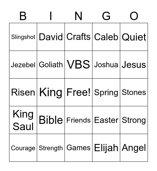 Castle of Courage Bingo Card