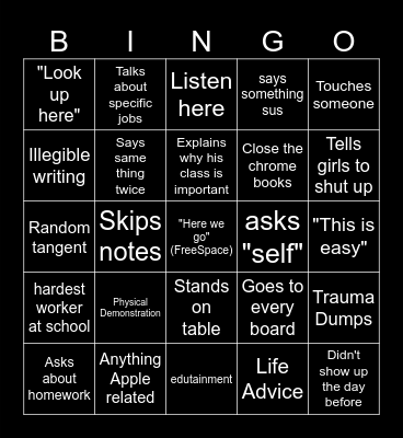 DV Bingo Card
