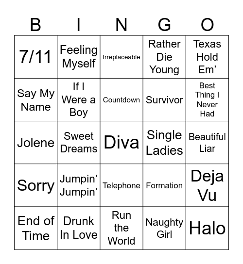 Wednesday Unleashed Bingo Round 1 Bingo Card
