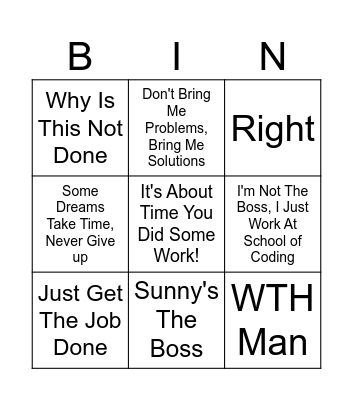 CEO Bingo Card