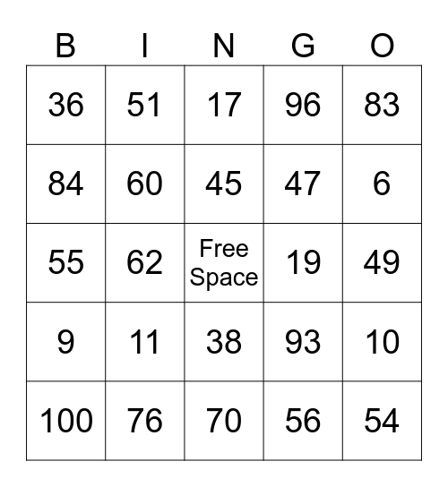Bingo Card