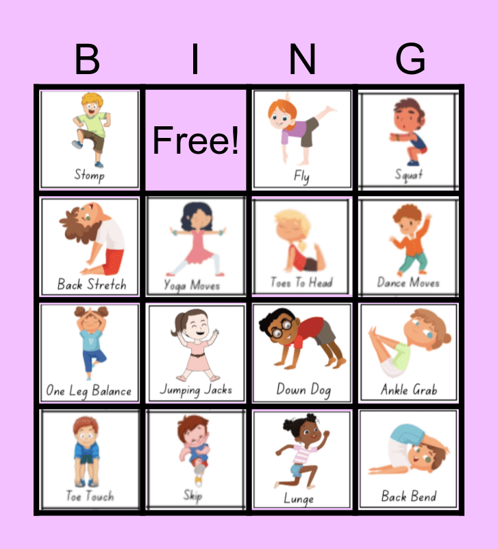 Movement Bingo! Bingo Card