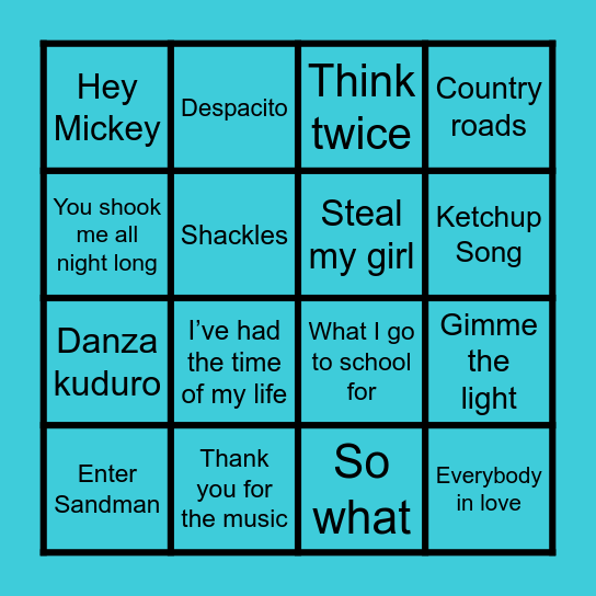 Banging Bangers 1 (Round 2) Bingo Card