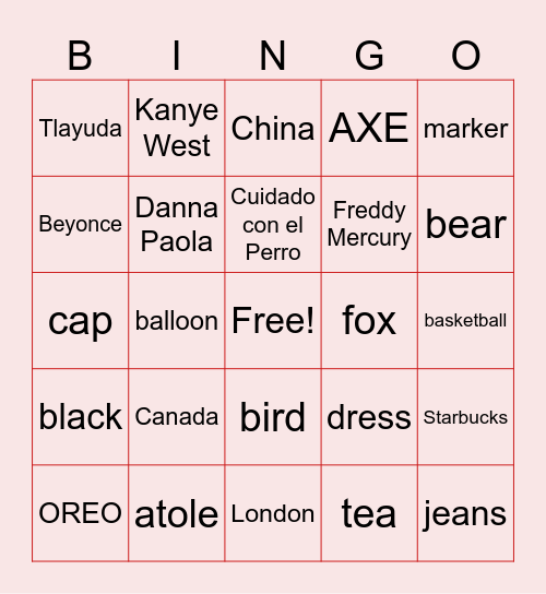 Defining Bingo Card