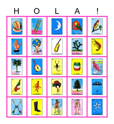 Loteria de México Bingo Card