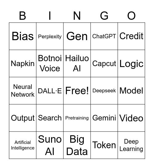 AI Bingo Card