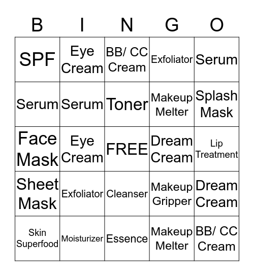 Skincare Solutions Bingo Card