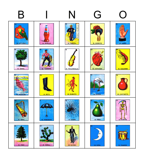 Loteria de México Bingo Card