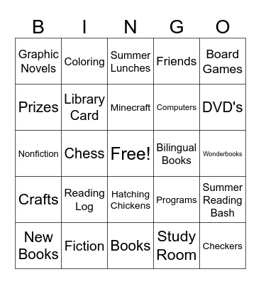 Library Bingo Card