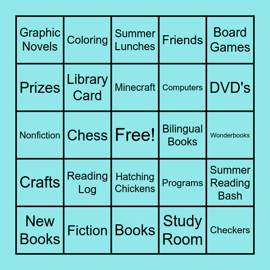 Library BINGO Card