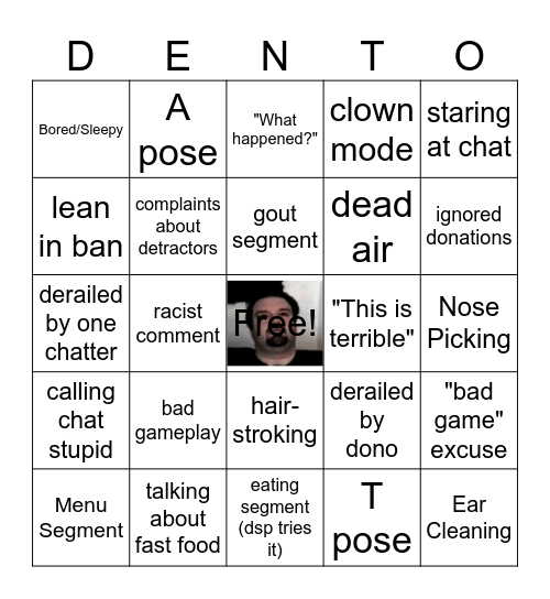 DSP Dento (Bingo) Bingo Card