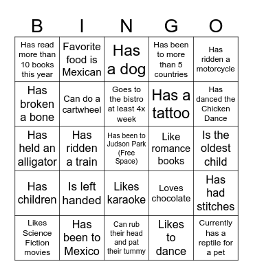 JPHC Social Bingo Card