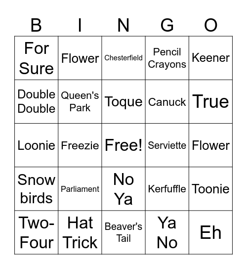 ECC Word Bingo Card