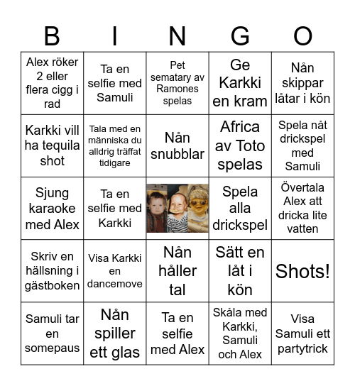 90V bingo Card