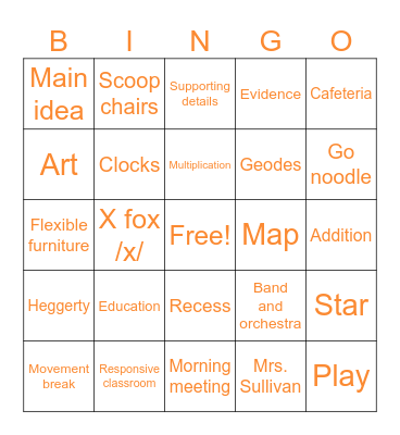 Fun Flock BINGO Card