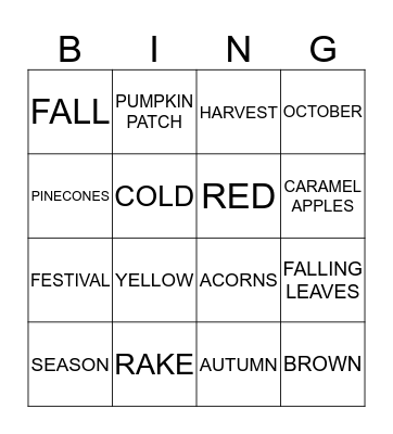 FALL  Bingo Card