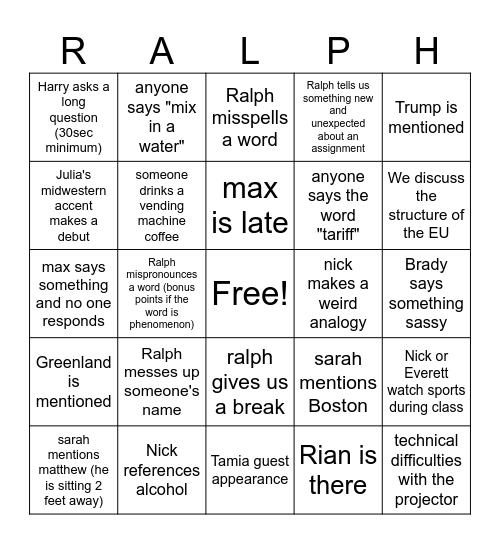 Globalization and European Economies Bingo Card