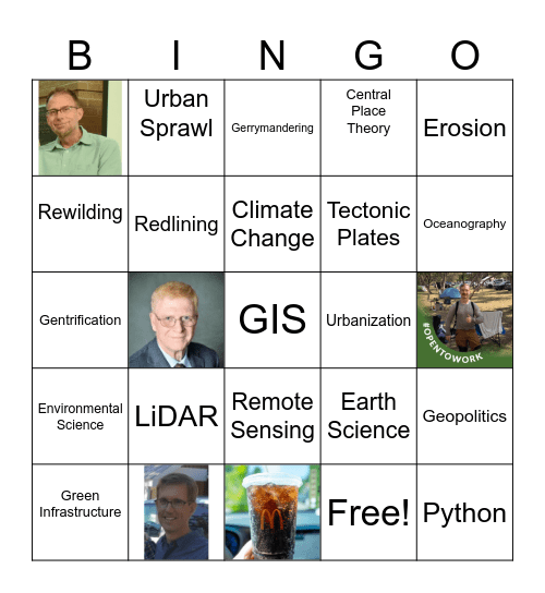 Geography Bingo Card