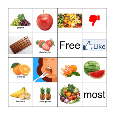 FOOD BINGO Card