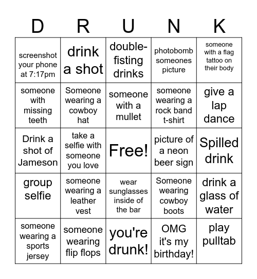 The Bay Bingo Card