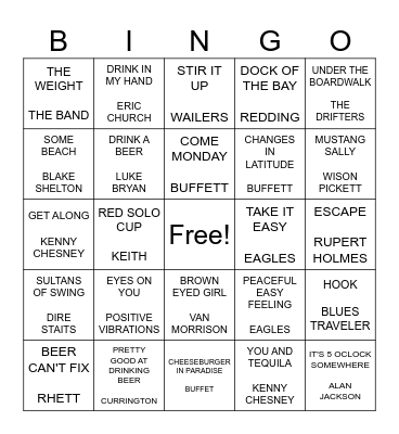 DAY DRINKING Bingo Card