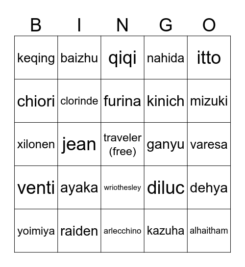 5 Star Bingo! Bingo Card