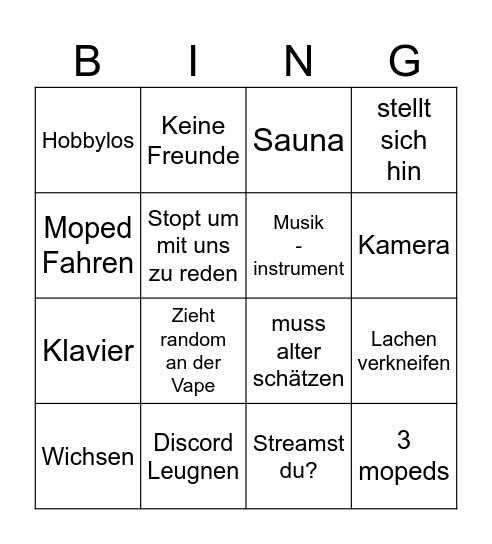 Cedric ome Bingo Card