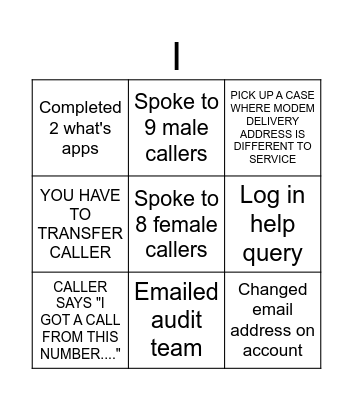 Membership Bingo Card