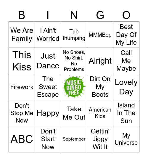 HAPPY Bingo Card