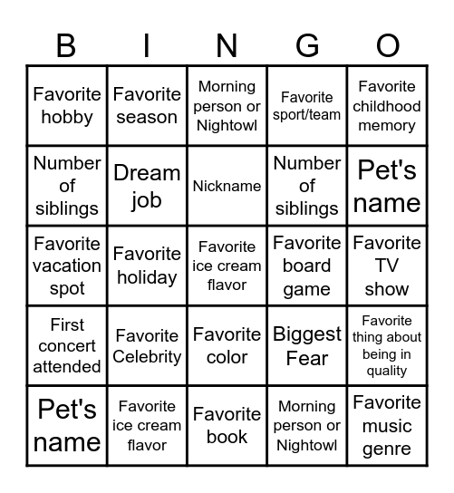 Team Engagement Bingo Card