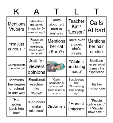 Katliente Bingo Card