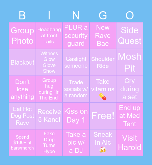 STAY IN BLOOM BINGO Card