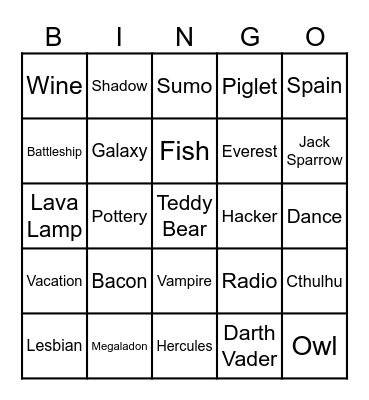 Infinite Craft Bingo Card