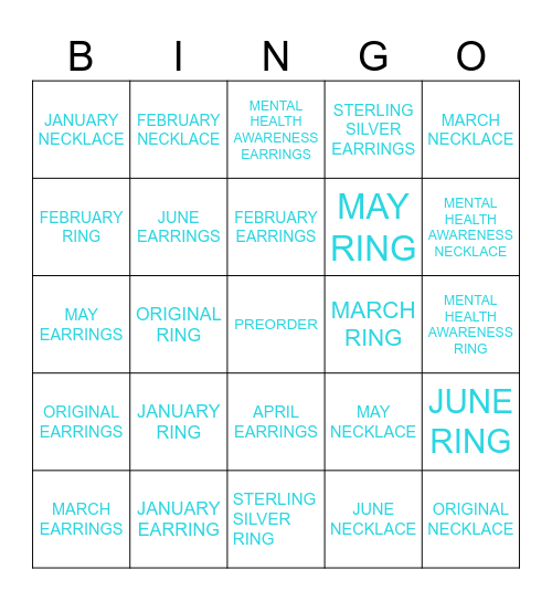 KIM'S FIZZN GEM GALLA Bingo Card