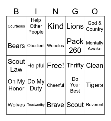 BOBCAT BINGO Card