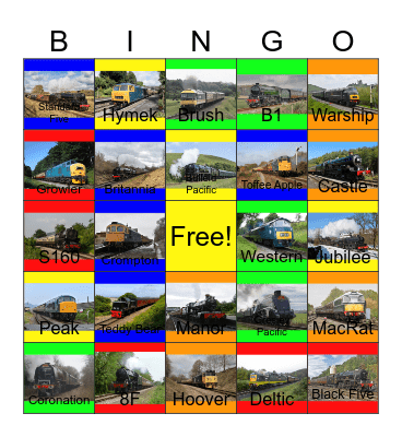 200 Years of Britain's Railway Lines Bingo Card