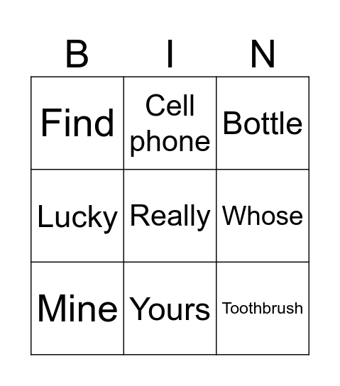 Whose Cap Is This? Bingo! Bingo Card